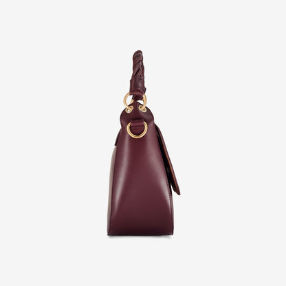 Clarks Women Twist Midi Burgundy Leather