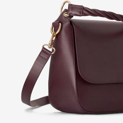 Clarks Women Twist Midi Burgundy Leather
