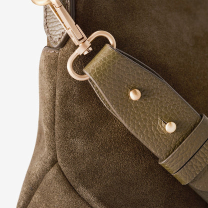 Clarks Women Willow Cross Olive Suede