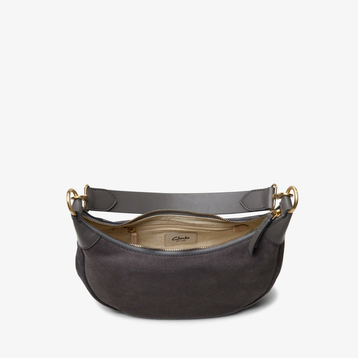 Clarks Women Willow Moon Mini Dark Grey Suede