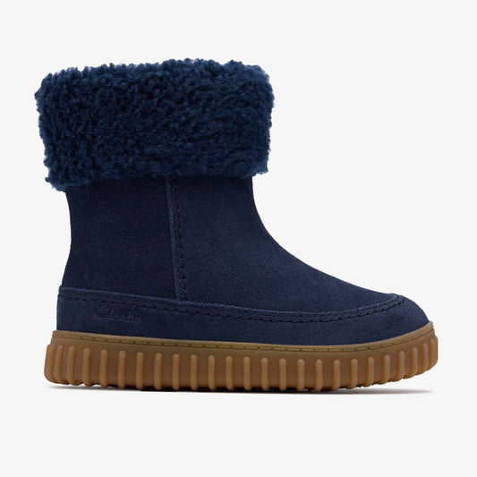 Clarks Kids Cove Snug Toddler Navy Suede