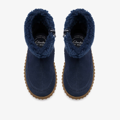 Clarks Kids Cove Snug Toddler Navy Suede