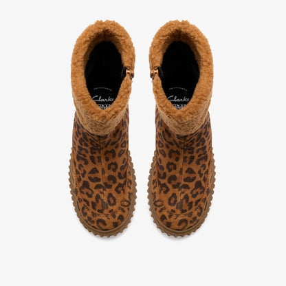 Clarks Kids Cove Snug Kid Leopard Print