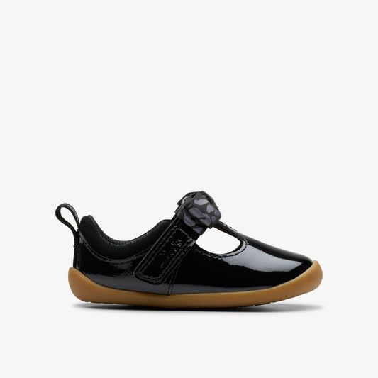 Clarks Kids Roamer Trim Toddler Black Patent
