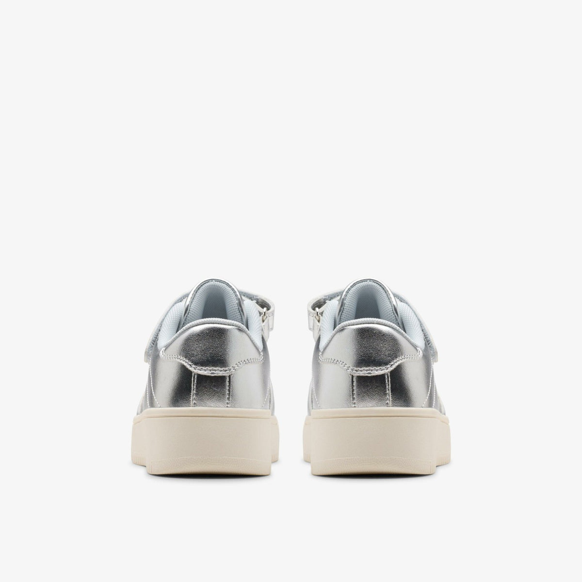 Clarks Kids Barley Step Kid Silver Metallic