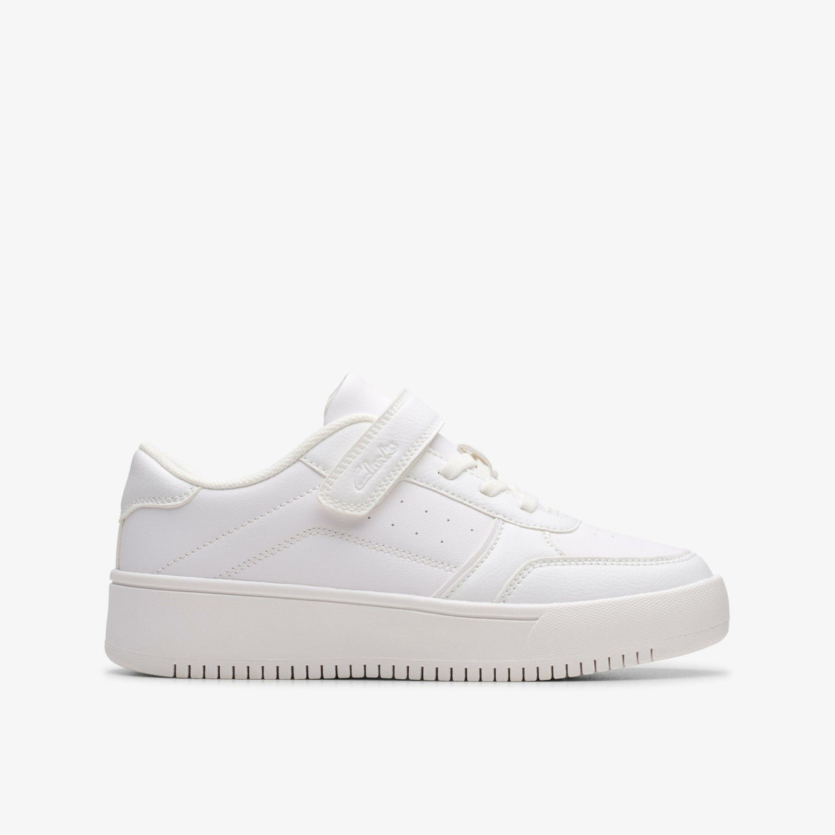Clarks Kids Barley Step Kid White/White