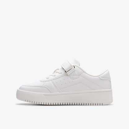 Clarks Kids Barley Step Kid White/White