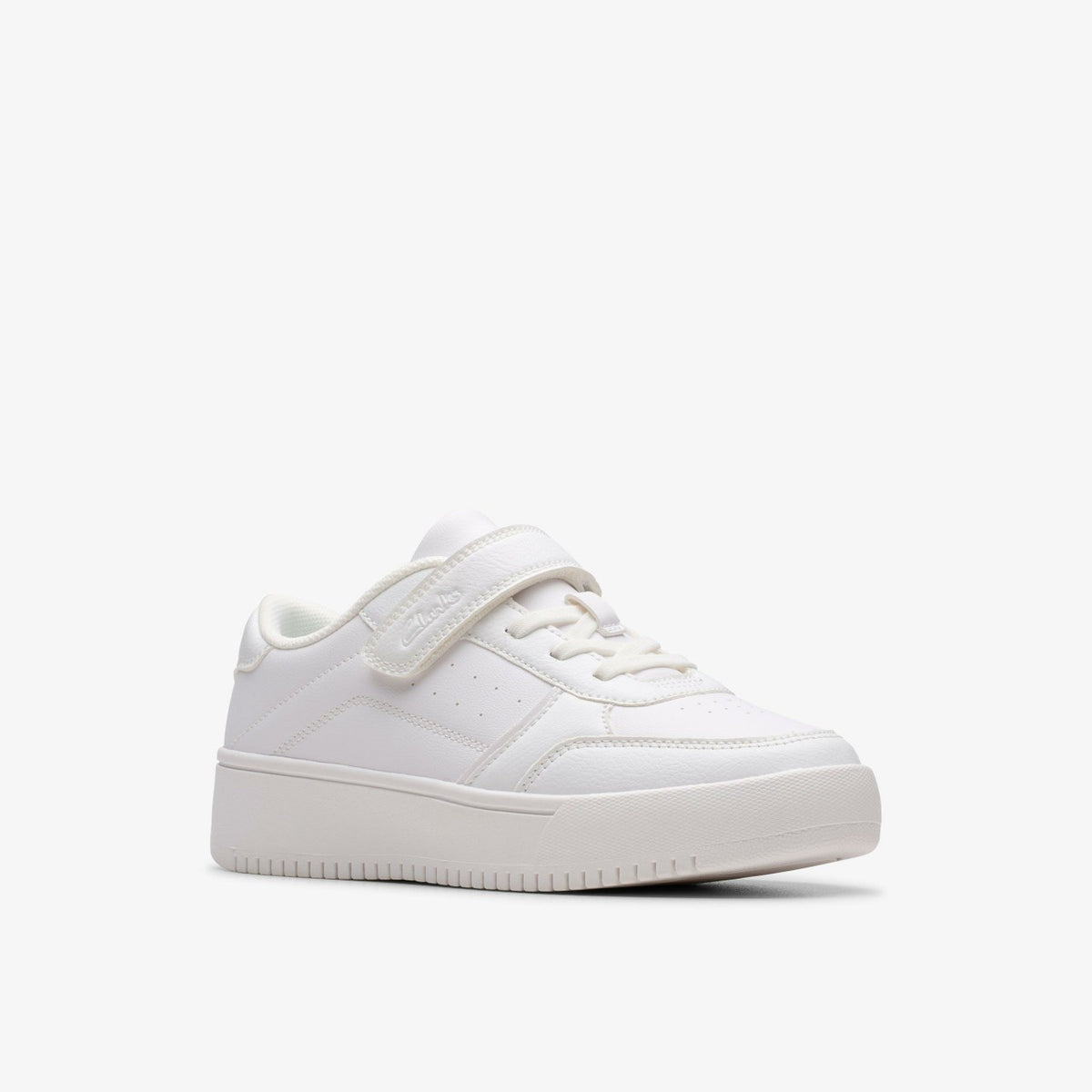 Clarks Kids Barley Step Kid White/White