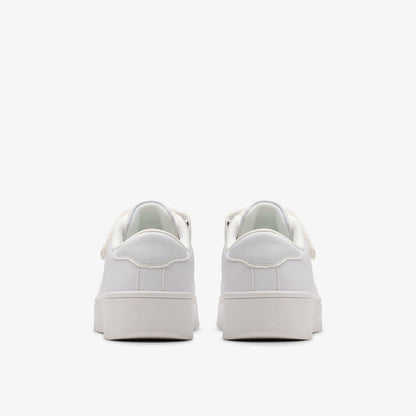 Clarks Kids Barley Step Kid White/White