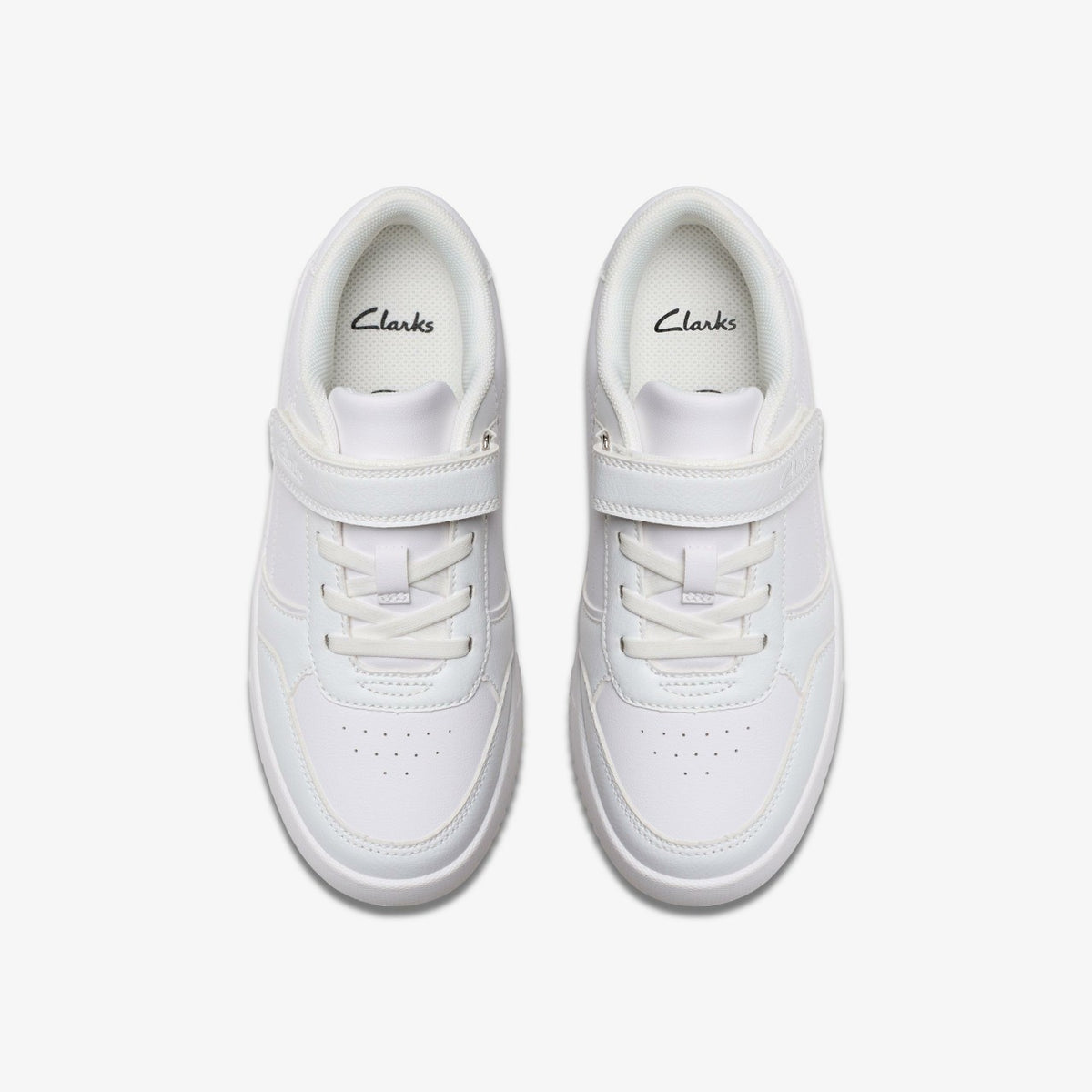 Clarks Kids Barley Step Kid White/White