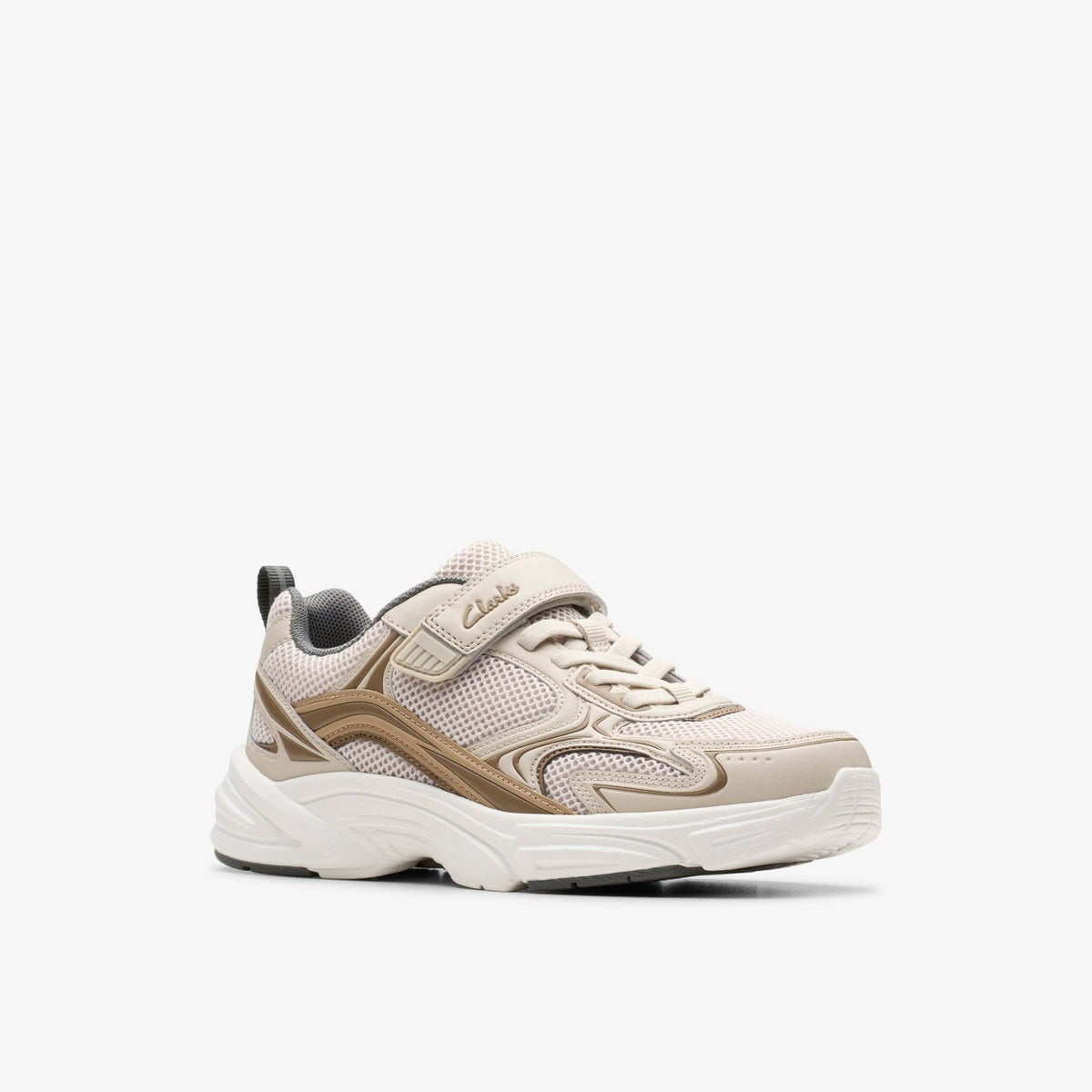 Clarks Kids Crafton Move Kid Beige Combination