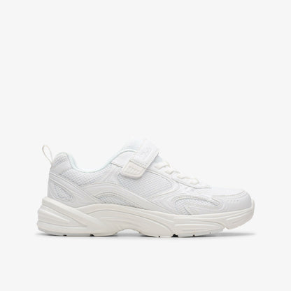 Clarks Kids Crafton Move Kid White/White