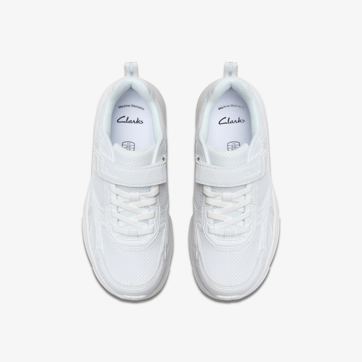 Clarks Kids Crafton Move Kid White/White