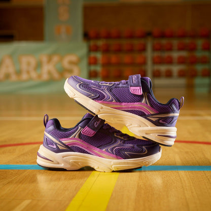 Clarks Kids Crafton Move Kid Purple Combination