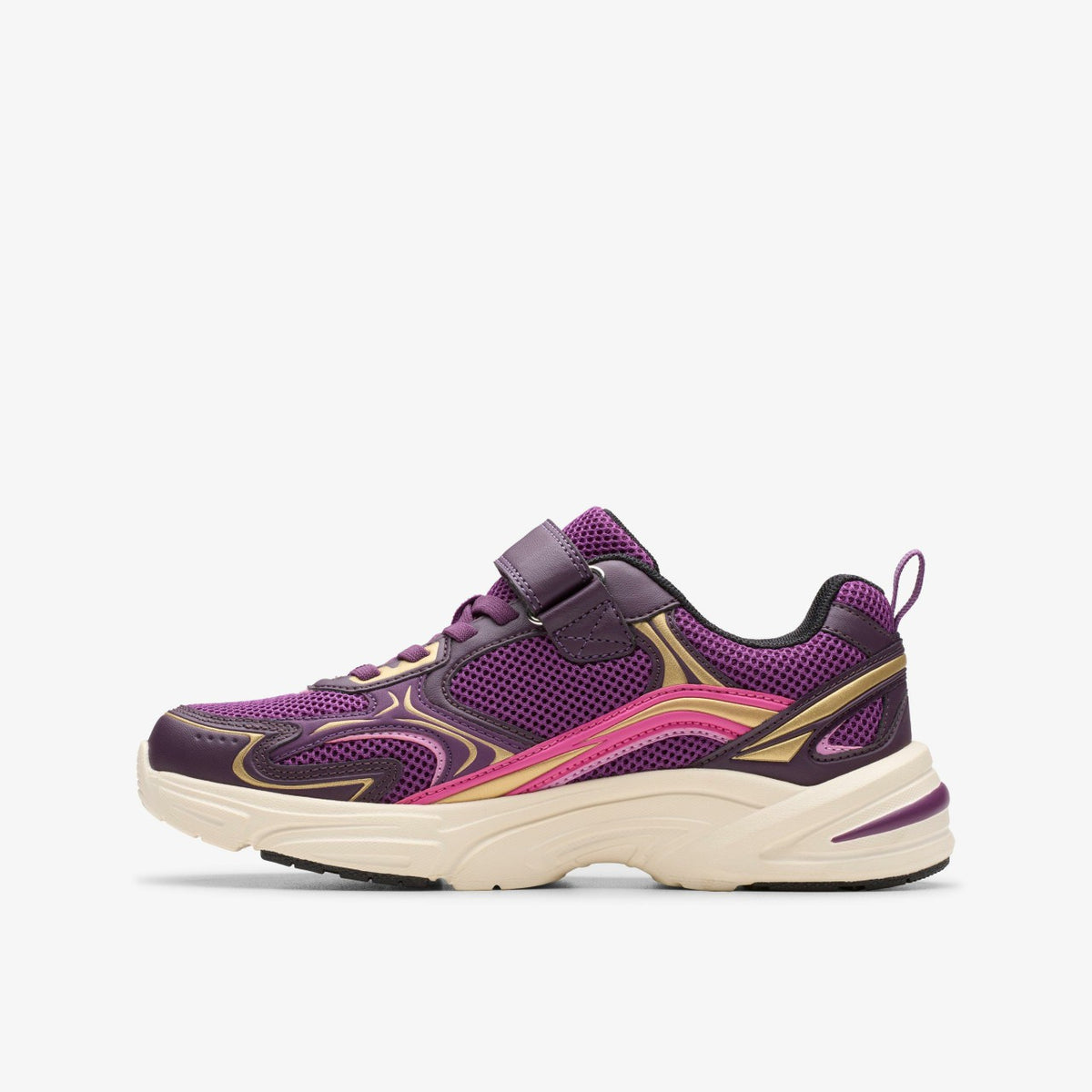 Clarks Kids Crafton Move Kid Purple Combination