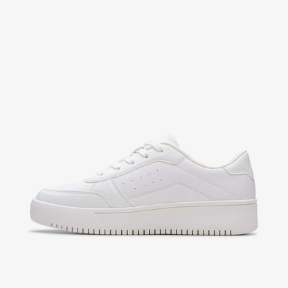 Clarks Kids Barley Step Youth White/White