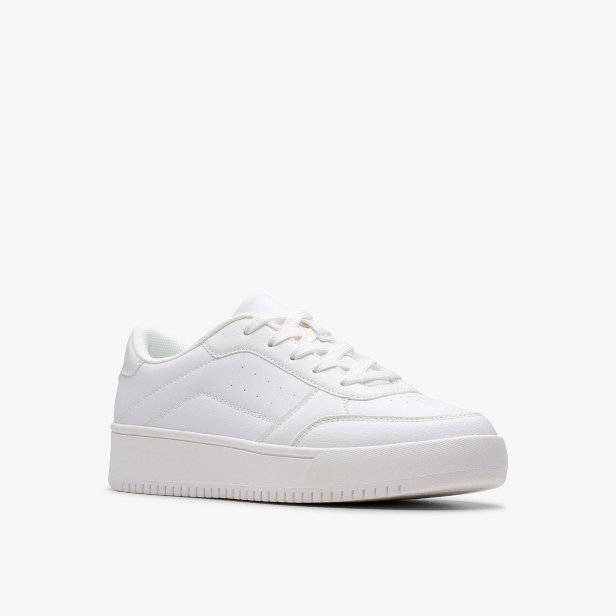 Clarks Kids Barley Step Youth White/White