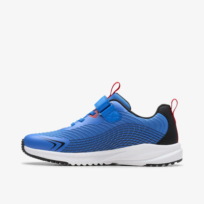 Clarks Kids Deyes Dash Youth Blue Synthetic