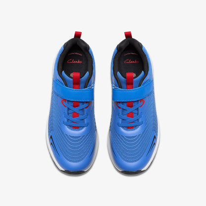 Clarks Kids Deyes Dash Youth Blue Synthetic
