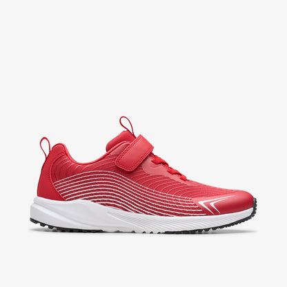 Clarks Kids Deyes Dash Youth Red Synthetic