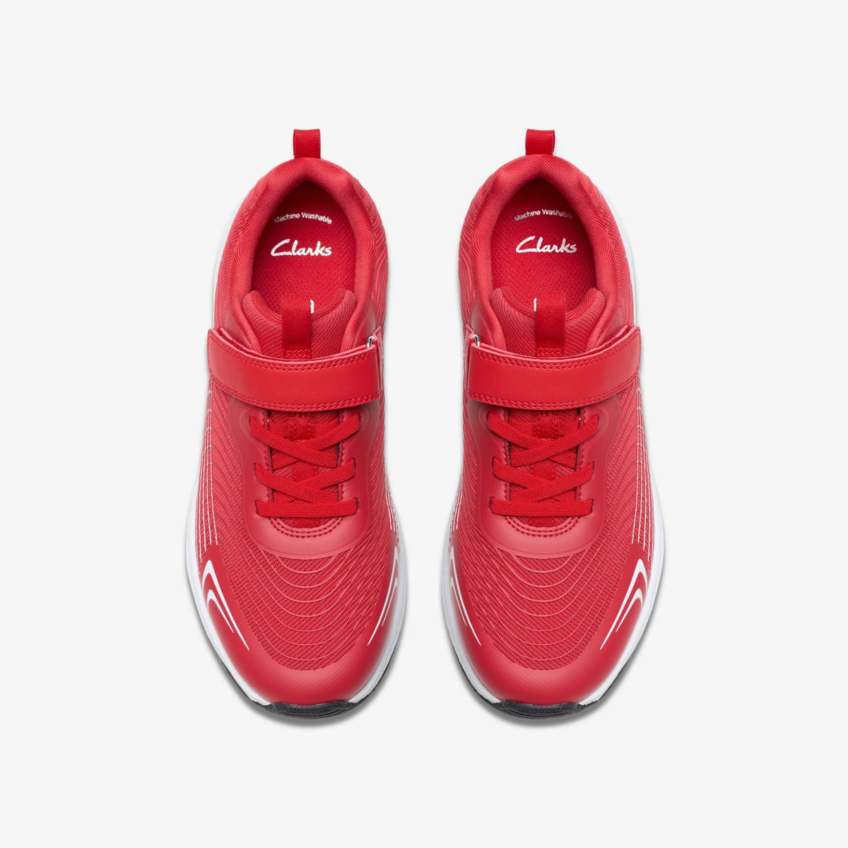 Clarks Kids Deyes Dash Youth Red Synthetic