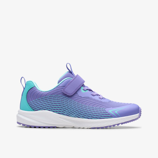 Clarks Kids Deyes Dash Youth Purple Synthetic
