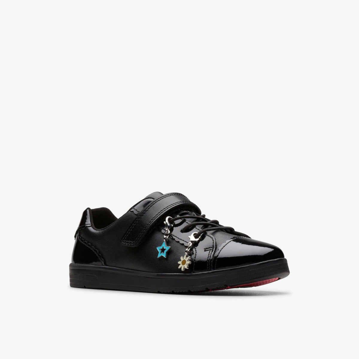Clarks Kids Disco Charm Kid Black Leather