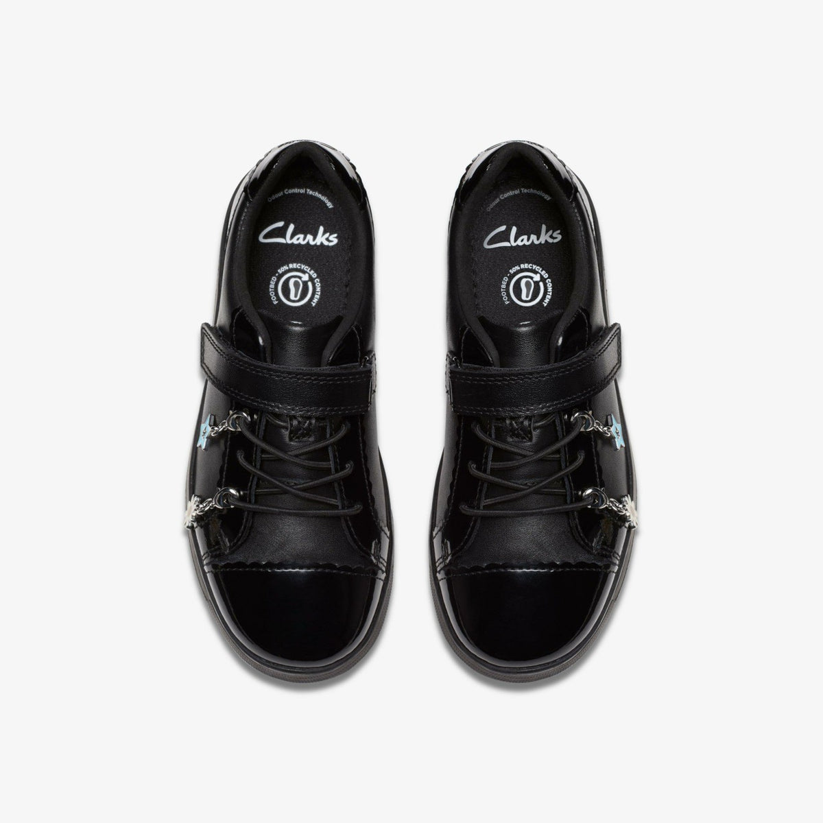 Clarks Kids Disco Charm Kid Black Leather