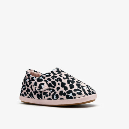 Clarks Kids Fluffy Snug Kid Blush Pink Print