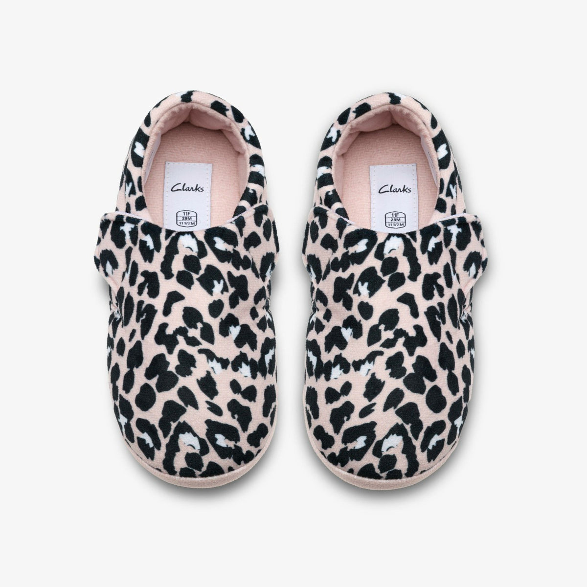 Clarks Kids Fluffy Snug Kid Blush Pink Print