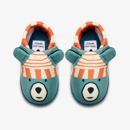 Clarks Kids Fluffy Snug Toddler Orange Combination