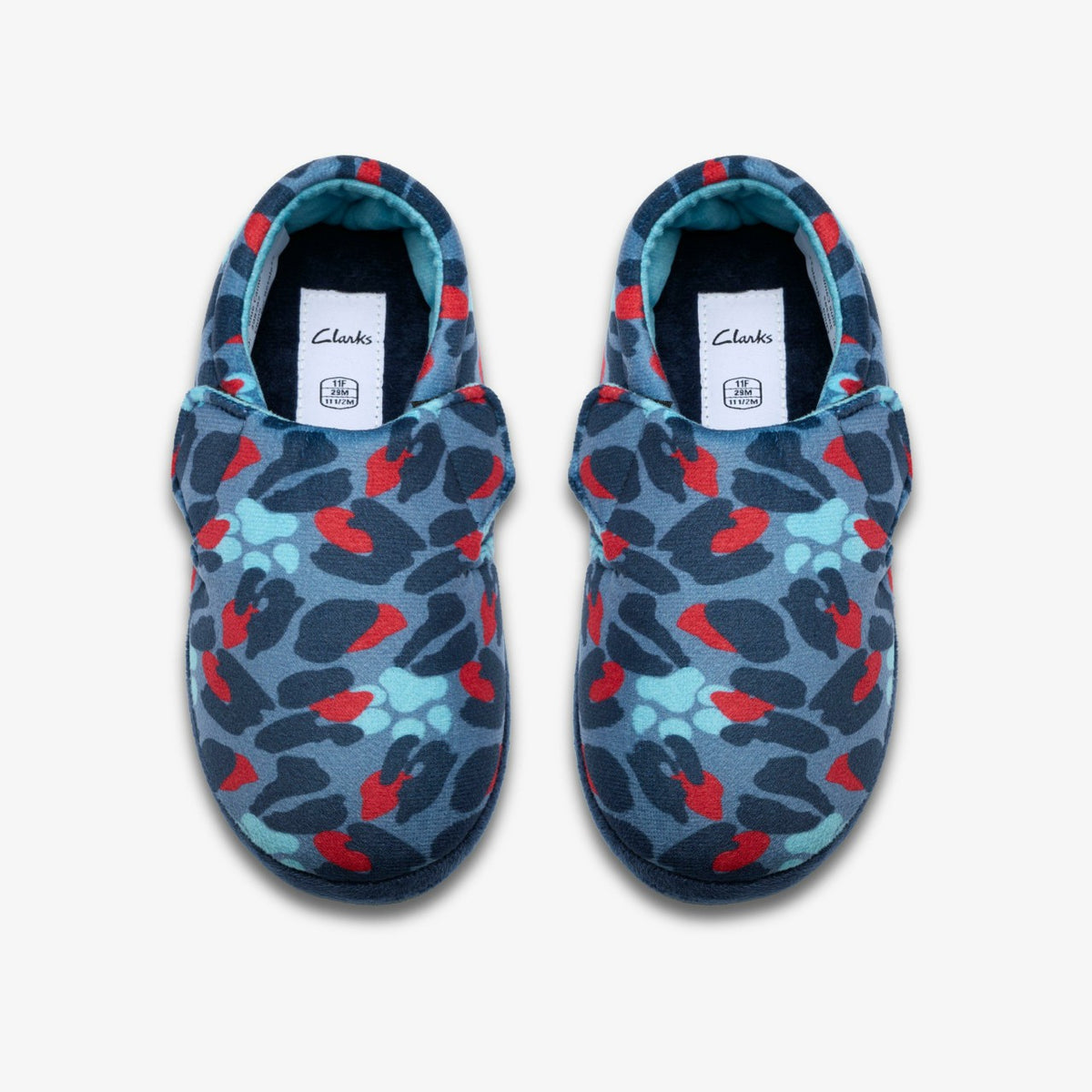 Clarks Kids Fluffy Snug Kid Blue Camo Combination