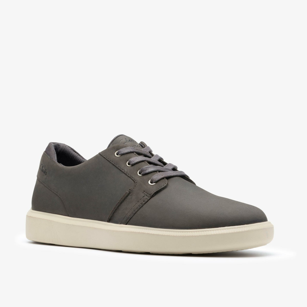 Clarks Men Brodin Seam Dark Grey Leather
