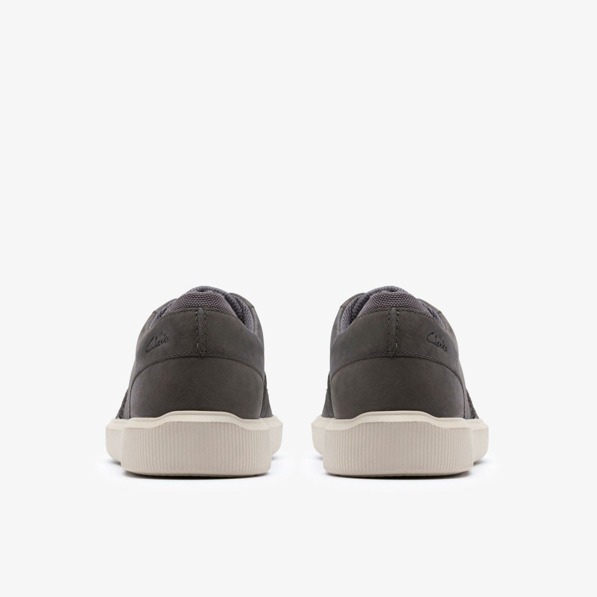 Clarks Men Brodin Seam Dark Grey Leather