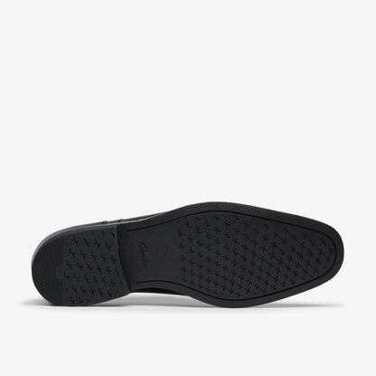 Clarks Men Paulton Cap Black Leather