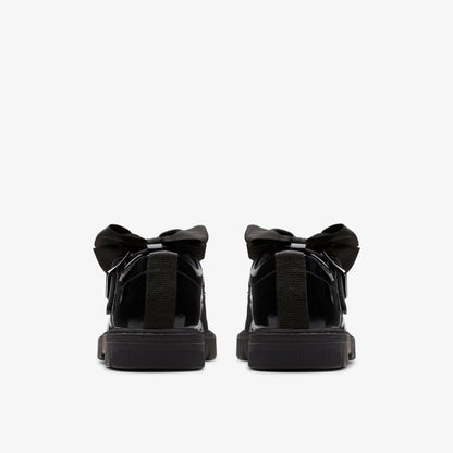Clarks Kids Lorcam Jane Kid Black Patent