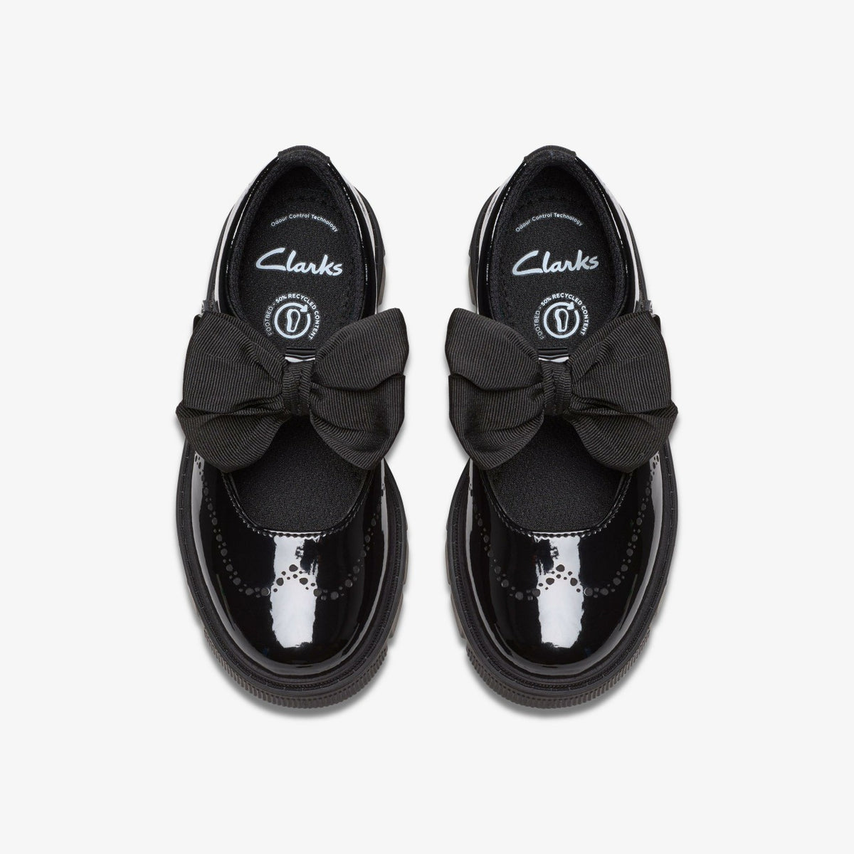Clarks Kids Lorcam Jane Kid Black Patent