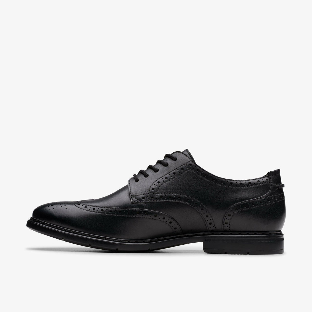 Clarks Men Banbury Tip Black Leather