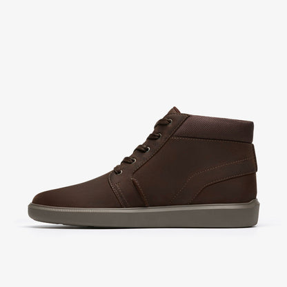 Clarks Men Brodin Mid Dark Brown Leather