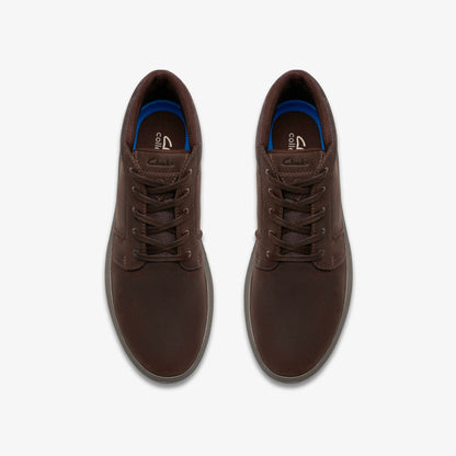 Clarks Men Brodin Mid Dark Brown Leather