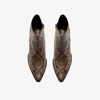 Clarks Women Kheda West Snake Print