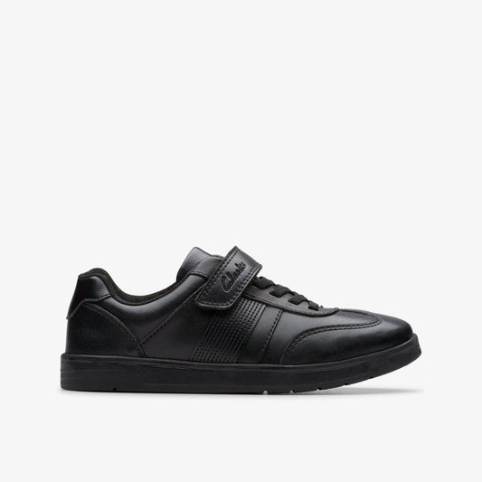 Clarks Kids Disco Pace Kid Black Leather