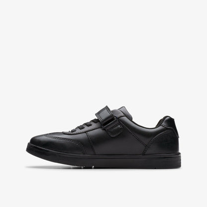 Clarks Kids Disco Pace Kid Black Leather