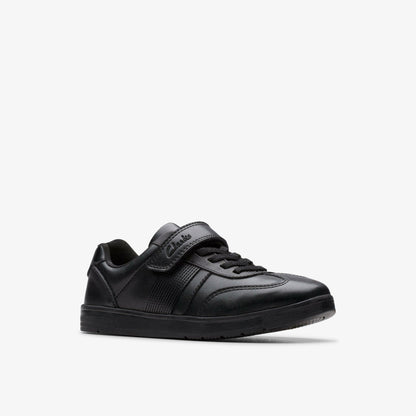 Clarks Kids Disco Pace Kid Black Leather