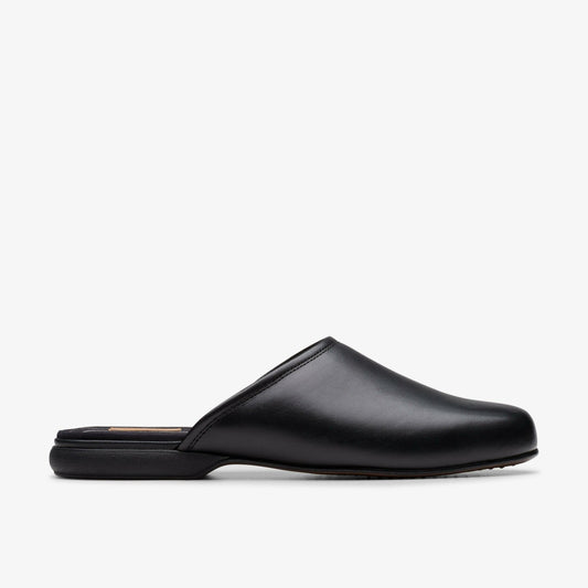 Clarks Men Harston Mule Black Leather