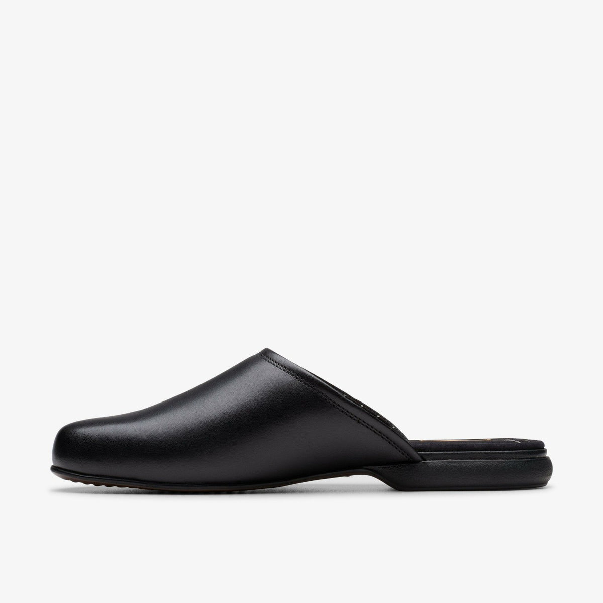 Clarks Men Harston Mule Black Leather