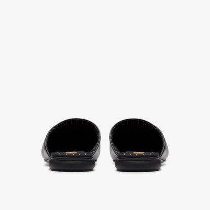 Clarks Men Harston Mule Black Leather