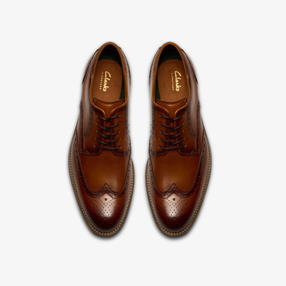 Clarks Men Craft Remi Tip Tan Leather