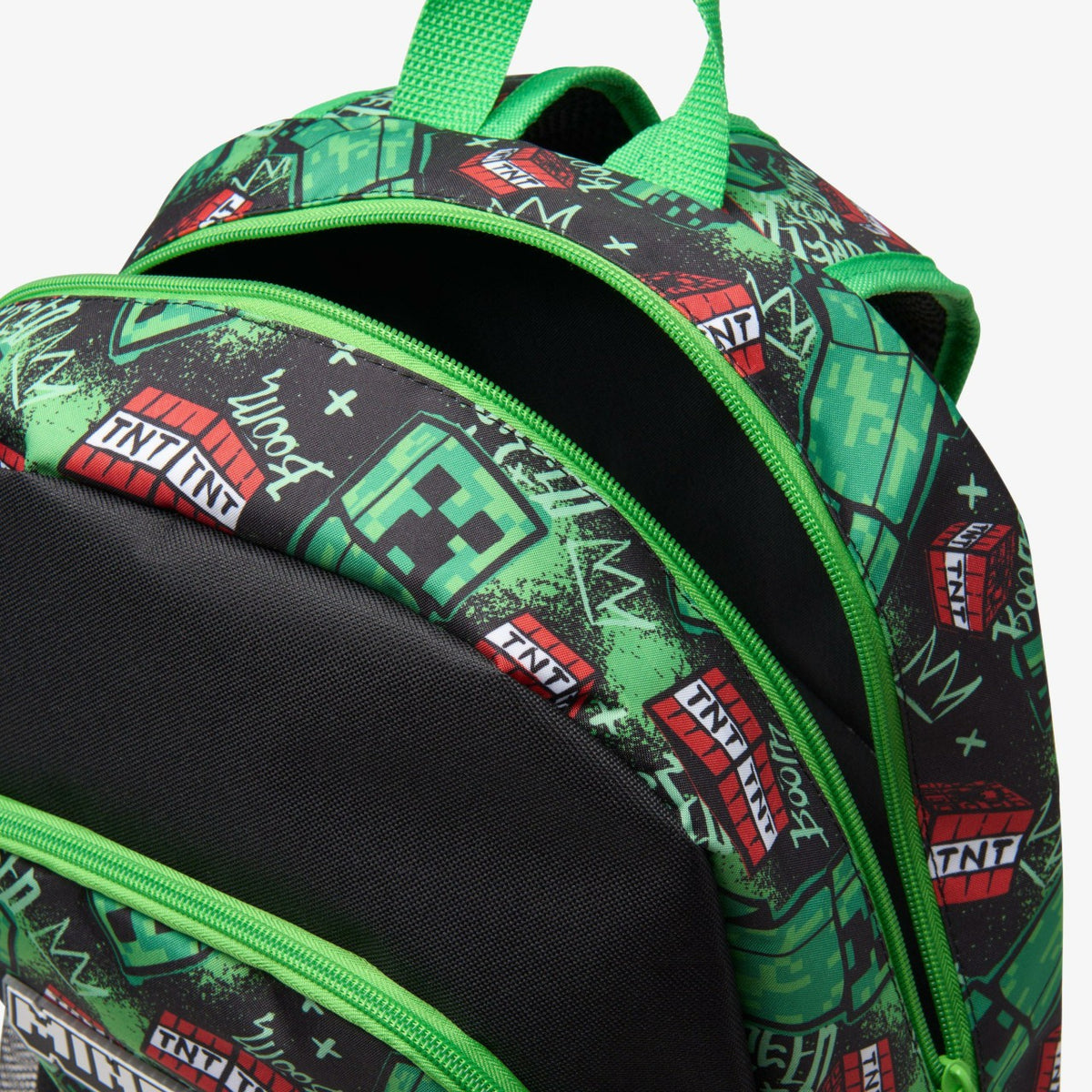 Clarks Kids Minecraft Large Backpack Black/Green