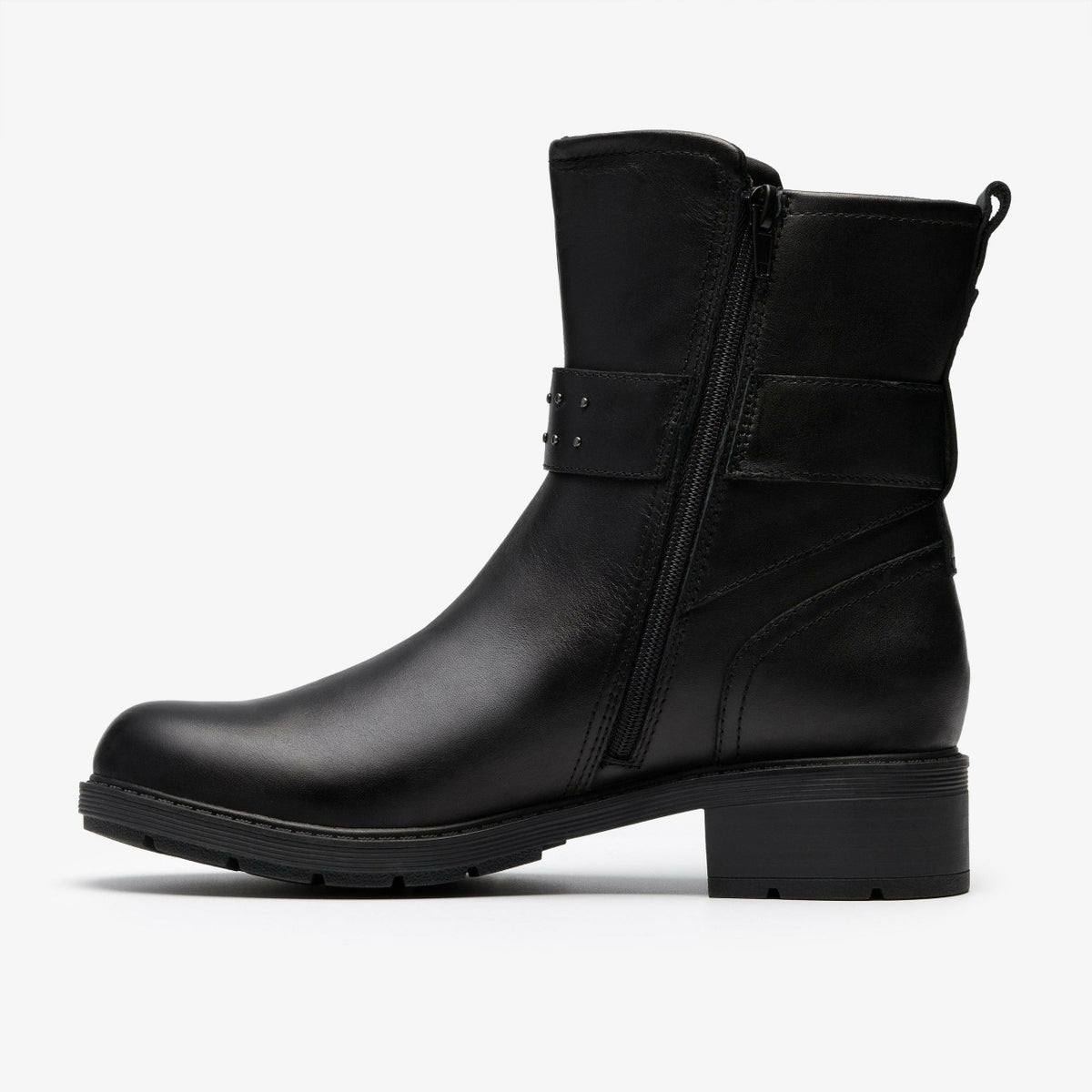 Clarks Women Hearth Buckle Black Leather